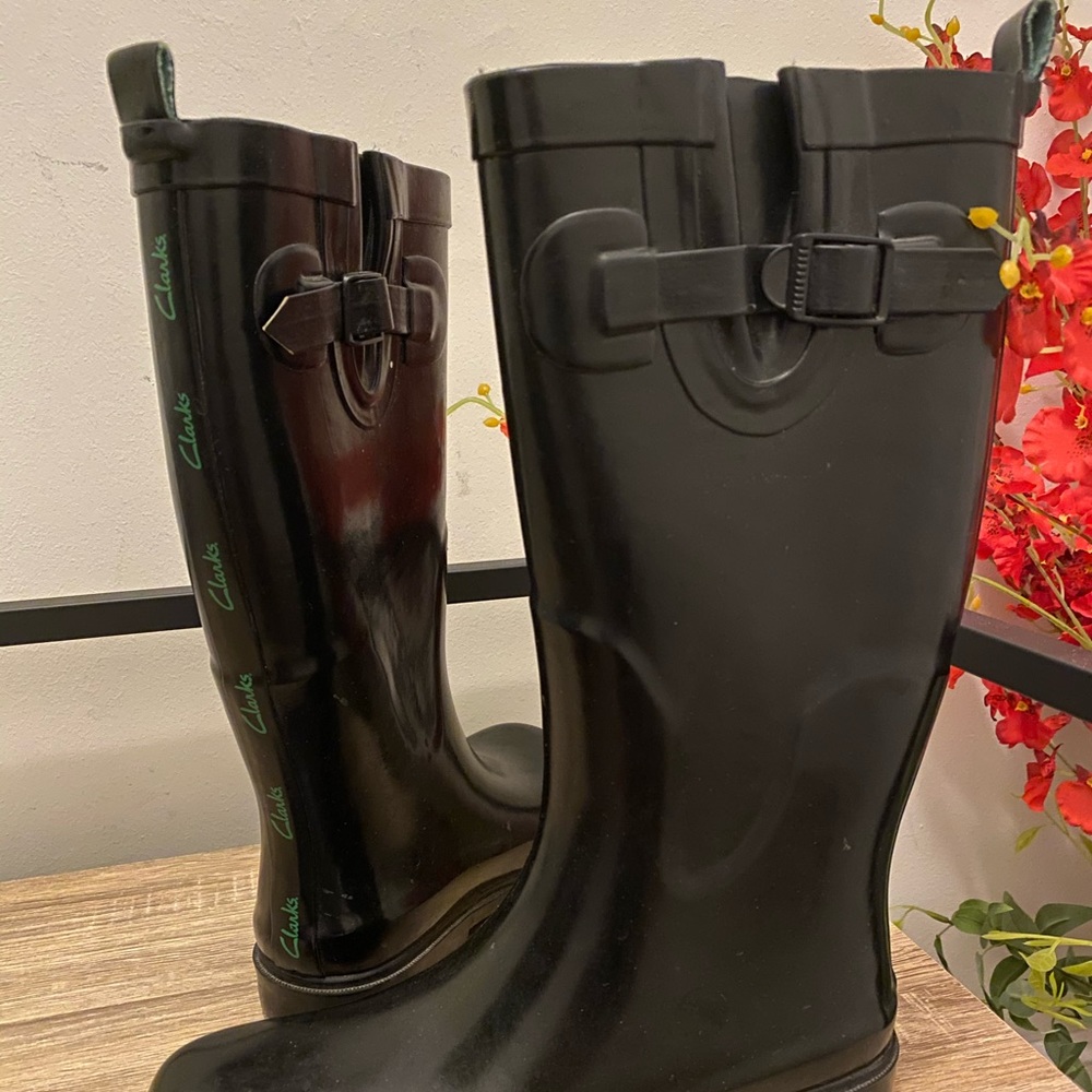 Clarks Black Rain Boots
